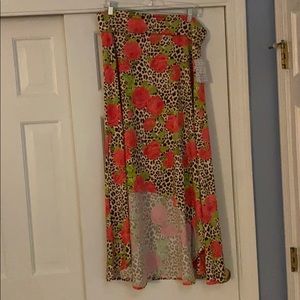 NWT LuLaRoe size XL Olivia high/low skirt